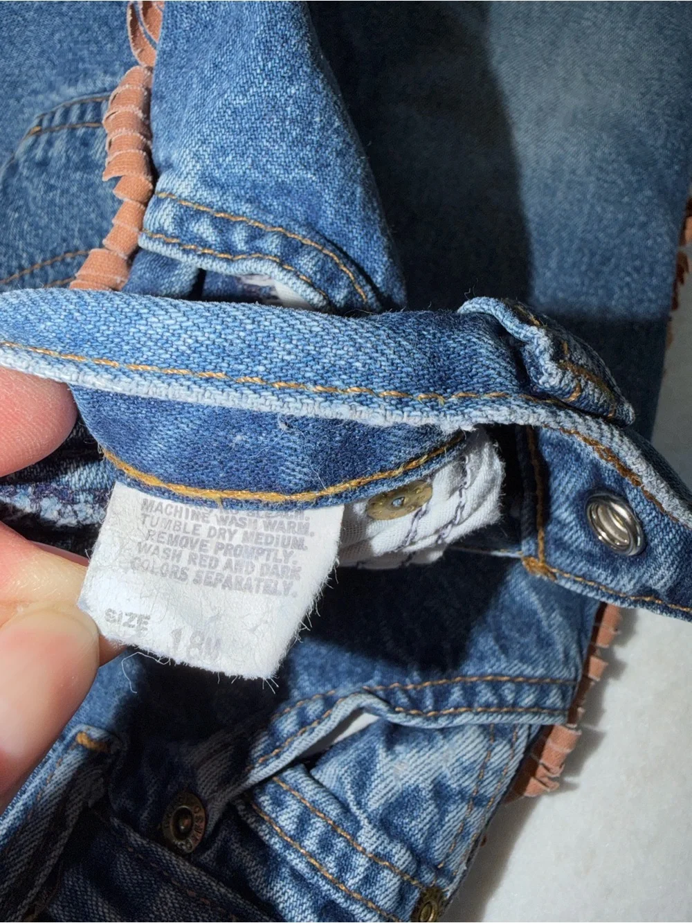 Vintage 90's OshKosh B'gosh Toddler Denim Cowboy Western Fringe Pants